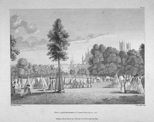 Army encampment in St James's Park, Westminster, London, 1780.      Artist: James Fittler