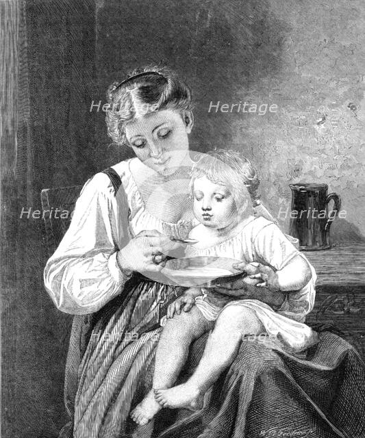 "Le Dejeuner," by Perrault, from a photograph published by Messrs. Goupil and Co., 1872. Creator: William Biscombe Gardner.