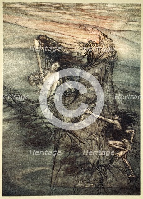 'Mock away! Mock! The Nibelung makes for your toy!', 1910.  Artist: Arthur Rackham