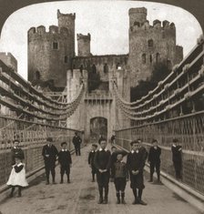 'Conway, Wales, Mediaeval Castle and Bridge', 1901. Creator: Works and Sun Sculpture Studios.