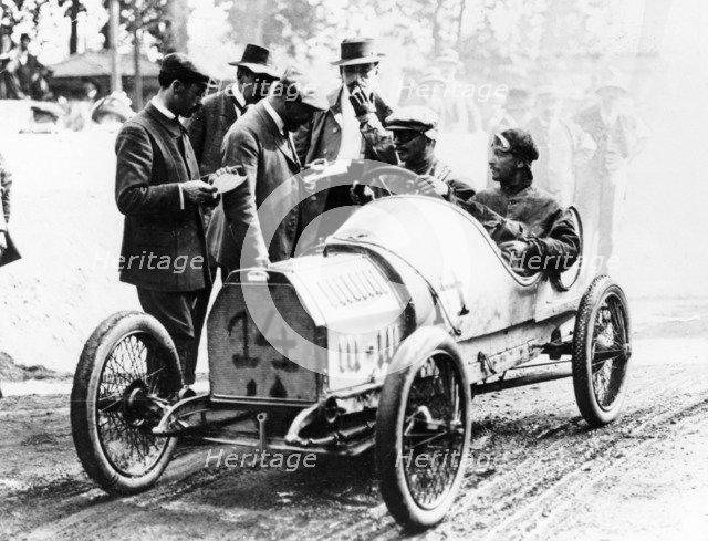 Bugatti Type 13 which competed at the French Grand Prix, Le Mans, 1911. Artist: Unknown
