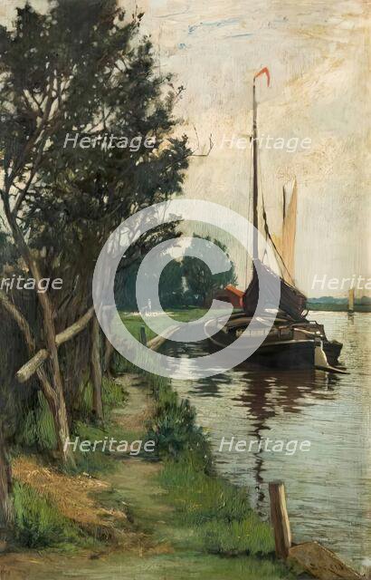 On The Broads, c1880-1910. Creator: Samuel Reid.