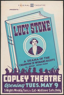 Lucy Stone, Boston, 1939. Creator: Unknown.