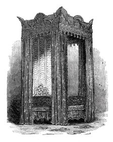 Queen Elizabeth's State Bed, 1844. Creator: Unknown.