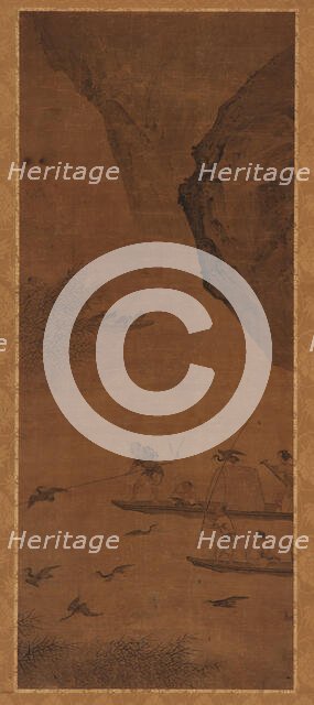 Fishing with Cormorants, Qing dynasty, 17th century. Creator: Unknown.