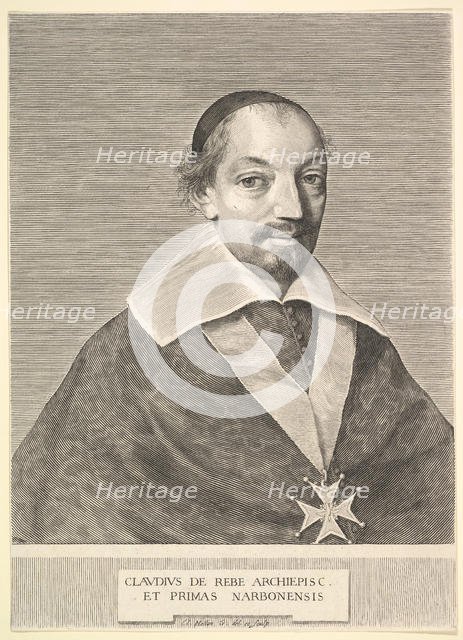 Claude de Rebé, Archbishop of Narbonne. Creator: Claude Mellan.