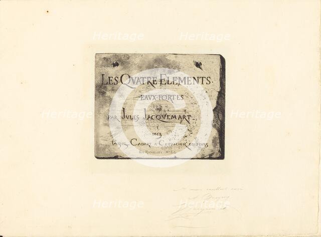 Title Page, 1863. Creator: Jules-Ferdinand Jacquemart.