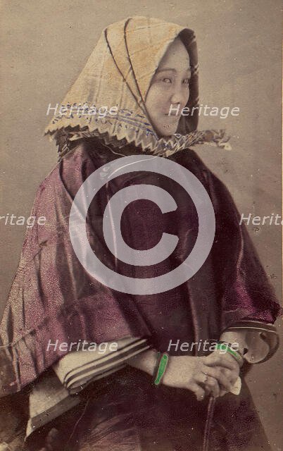 Young Woman with Green Bracelets, 1870s. Creator: Unknown.
