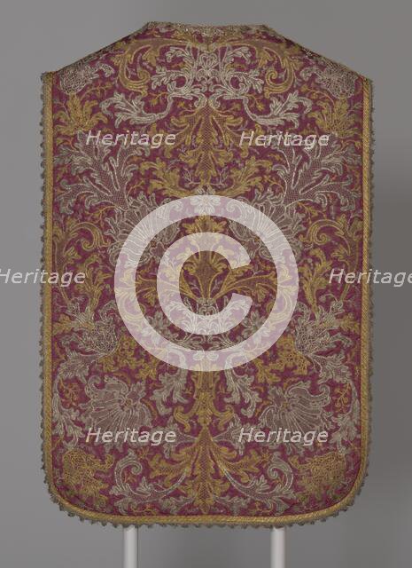 Chasuble, Italy, c. 1720. Creator: Unknown.