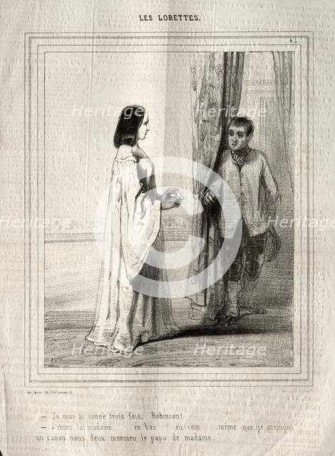 Les Lorettes, 1842. Creator: Paul Gavarni (French, 1804-1866).