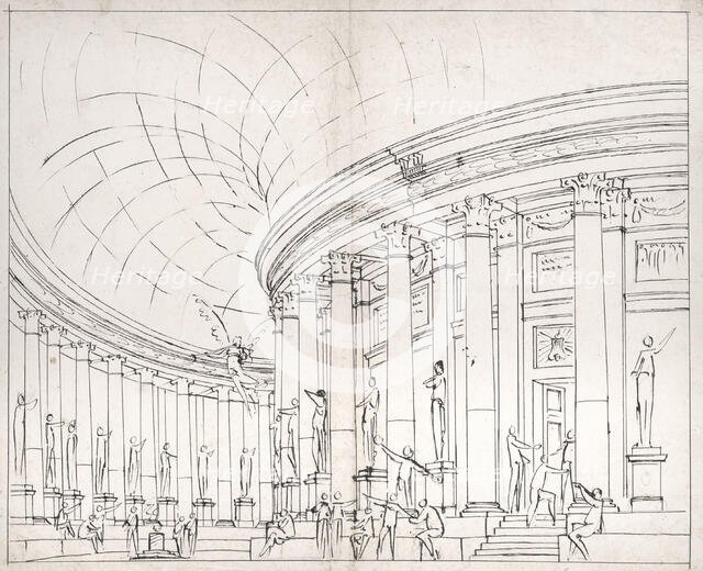 Study for the inaugural curtain of La Fenice, c1792. Creator: Gonzaga, Pietro di Gottardo (1751-1831).