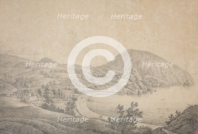 View of the Manor Estate of Armand Emmanuel du Plessis, duc de Richelieu in Gursuf, 1810s. Artist: Kügelgen, Carl Ferdinand, von (1772-1832)