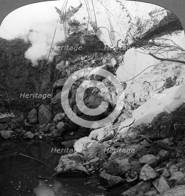 The Chalk Pit, Loos, France, World War I, 1914-1918.Artist: Realistic Travels Publishers