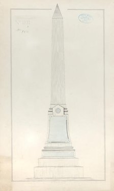 Obelisk Grave Monument, No. 901 / 920, 1840-80. Creator: Alexander Maxwell.