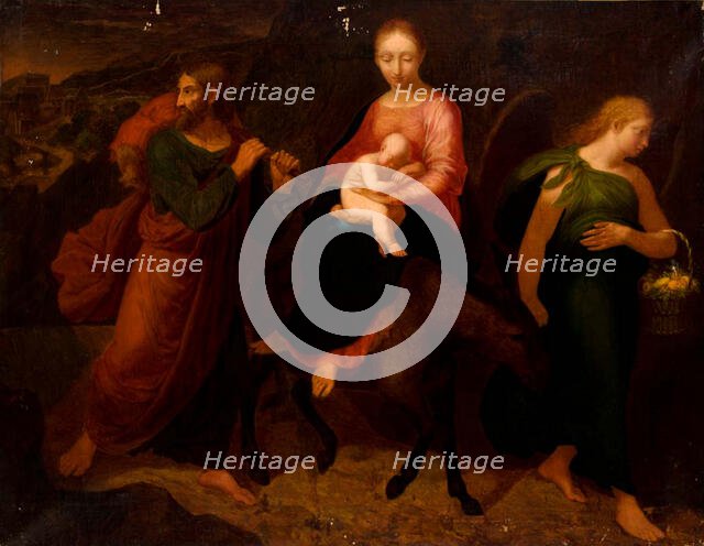 Flight into Egypt, c1860. Creator: Kanuty Rusiecki.