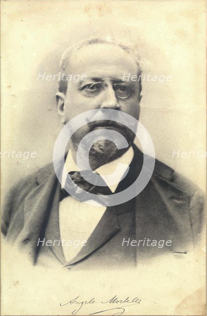 Portrait of the painter Angelo Morbelli (1853-1919), c. 1900. Creator: Anonymous.