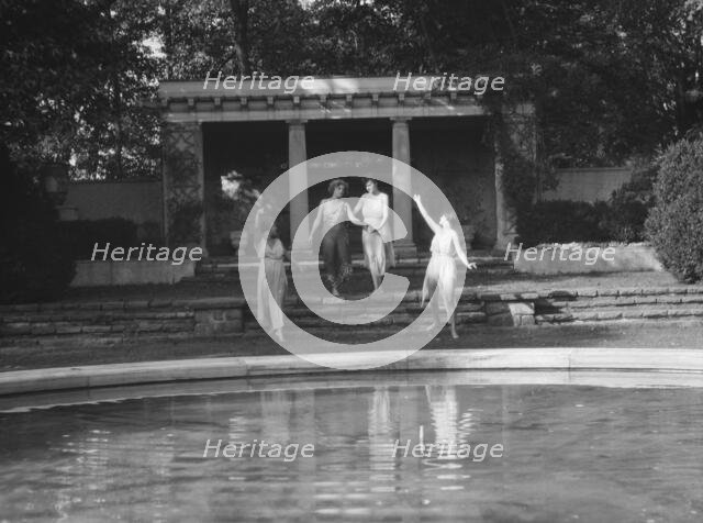 Elizabeth Duncan dancers and children, 1927 Creator: Arnold Genthe.