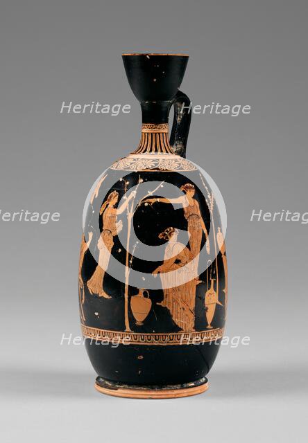 Attic Red-Figure Lekythos, about 420-400 BC. Creator: Meidias Painter.