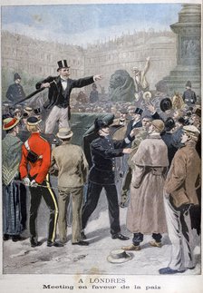 Meeting in favour of peace, London, 1899. Artist: Unknown
