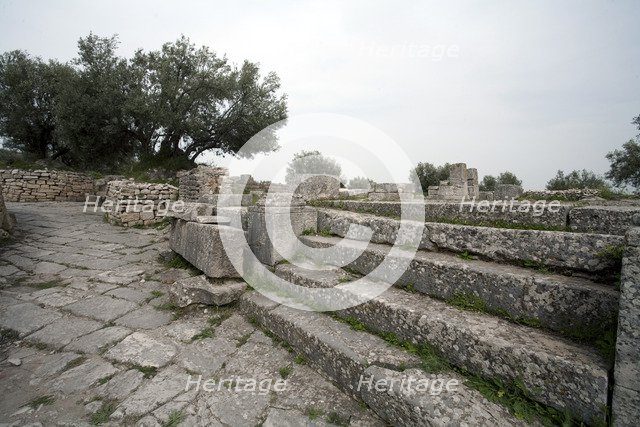 A temple in Dougga (Thugga), Tunisia. Artist: Samuel Magal
