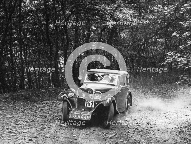 1934 Singer Nine Sports Coupe, Fingle hill Artist: Unknown.