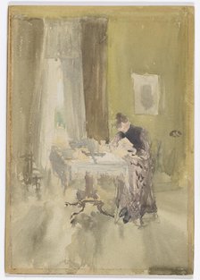 Violet and Amber - Tea, 1882-1884. Creator: James Abbott McNeill Whistler.