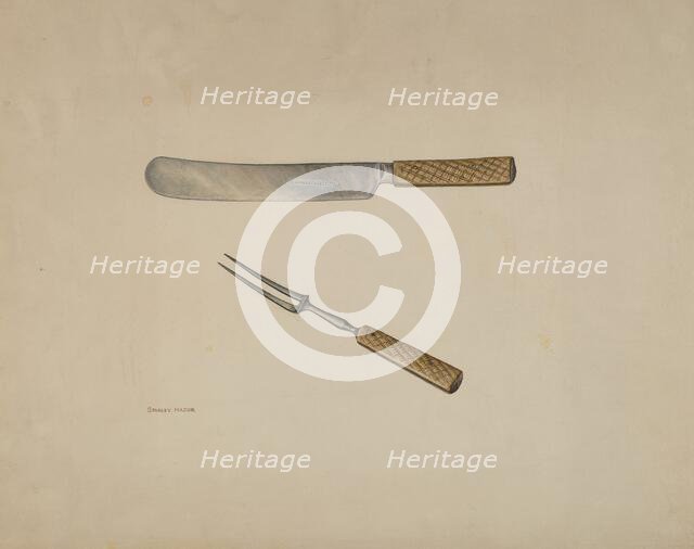 Knife and Fork, c. 1939. Creator: Stanley Mazur.