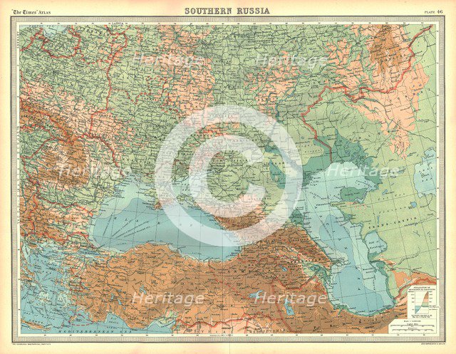 Map of Southern Russia. Artist: Unknown.