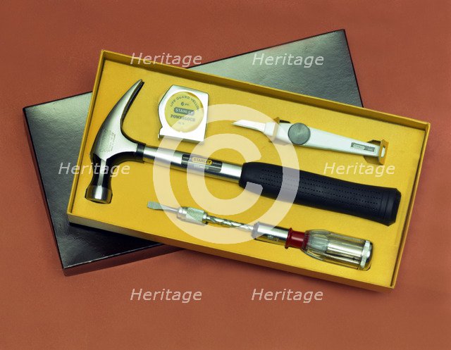 Product shot of a Stanley Tools boxed set from 1986.  Artist: Michael Walters