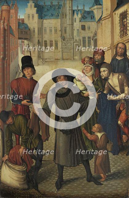 Clothing the Naked, 1470. Creator: Master of the View of Saint Gudule.