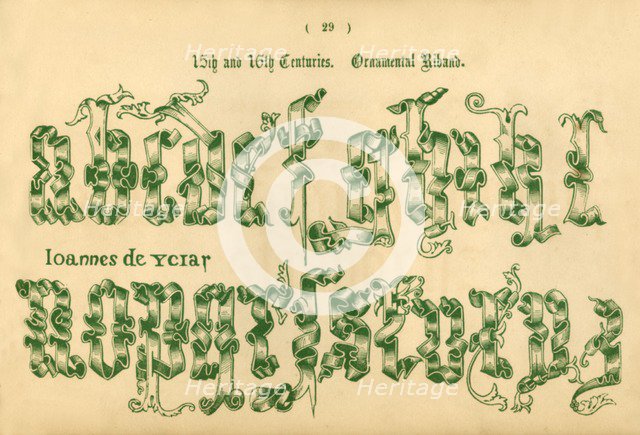 '15th and 16th Centuries. Ornamental Riband', 1862. Artist: Unknown.