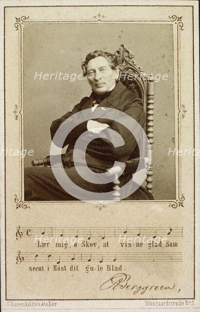 Portrait of the organist and composer Andreas Peter Berggreen (1801-1880). Creator: Rosenkilde, George Henricus (1814-1891).