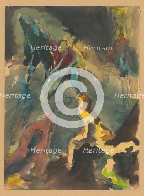 Figural composition (fight), 1940/1944. Creator: Ján Novák.