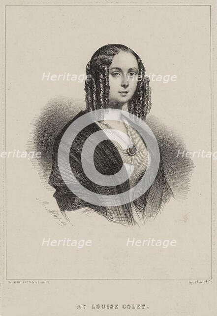 Louise Colet, 1843. Creator: Alophe, Marie-Alexandre Menut (1812-1883).