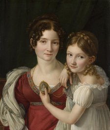 Portrait of a Mother with her Daughter , 1816-1822 . Creator: Riesener, Henri-Françoiss (1767-1828).