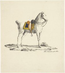 Horse with saddle and bridle, 1809-1854. Creator: Hermanus Carbentus.