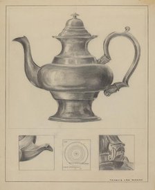Silver Teapot, 1935/1942. Creator: Francis Law Durand.