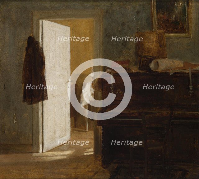 Interior of the Gierymskis' Flat in Munich, before 1874. Creator: Aleksander Gierymski.