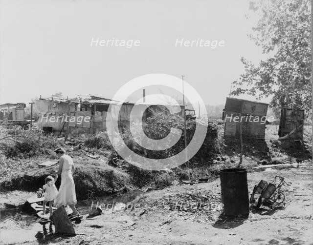 Squatter camp, California, 1936. Creator: Dorothea Lange.