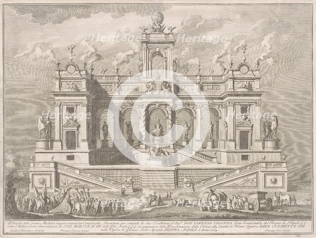 The Prima Macchina for the Chinea of 1764: A Capitol Building, 1764. Creator: Giuseppe Vasi.