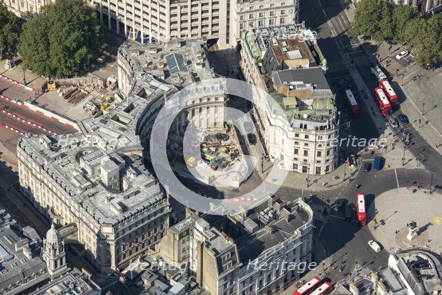 Construction works at Admiralty Arch, Westminster, London, 2021. Creator: Damian Grady.