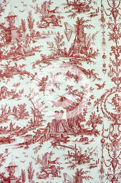 Le Parc du Chateau (Furnishing Fabric), France, c. 1783. Creator: Oberkampf Manufactory.