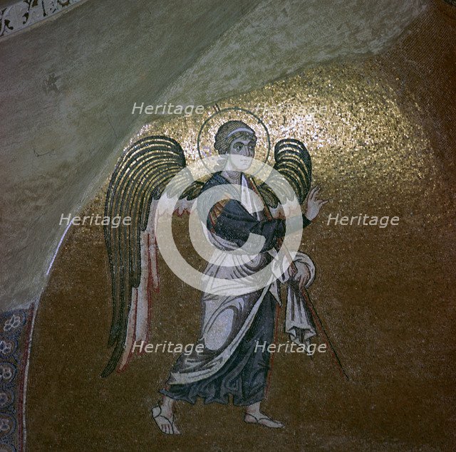 Mosaic detail of the angel Gabriel, 11th century. Artist: Unknown