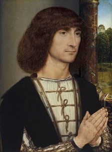 Portrait of a Young Man praying (recto), 1485. Creator: Hans Memling.