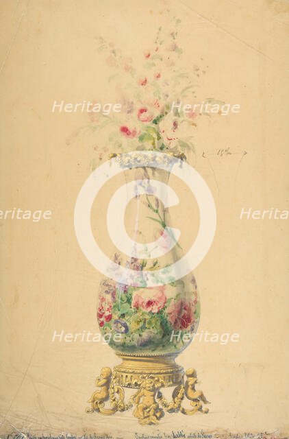 Design for a Vase, 19th century. Creator: Anon.