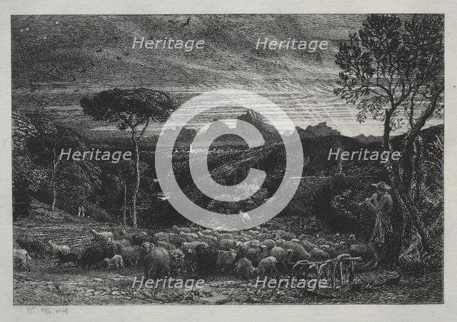 Opening the Fold, 1880. Creator: Samuel Palmer (British, 1805-1881).