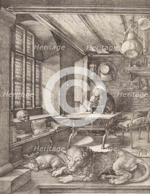 Saint Jerome in his Study (image 1 of 2), 1514. Creator: Albrecht Durer.