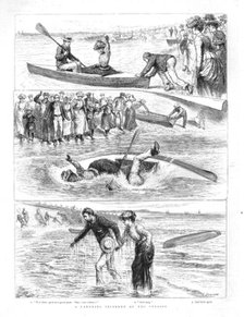 ''A Canoeing Incident at the Seaside', 1891. Creator: G Durand.