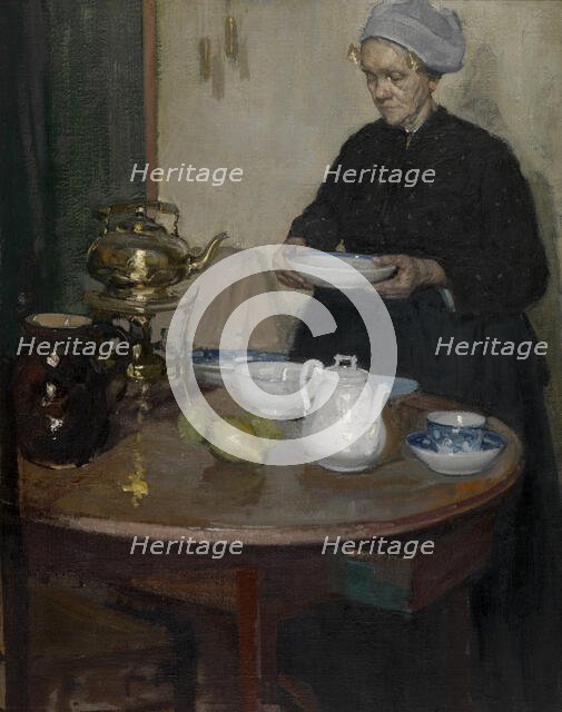 Woman at the Coffee Table. Creator: Richard Emile Miller.