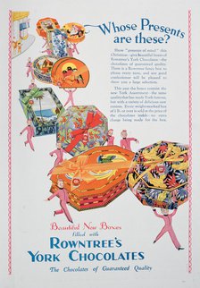 Christmas advert for Rowntree's York Chocolates, 1928. Artist: Unknown
